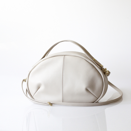 SALE Pebbled Leather Handbag OPELLE Lotus Bag Purse With
